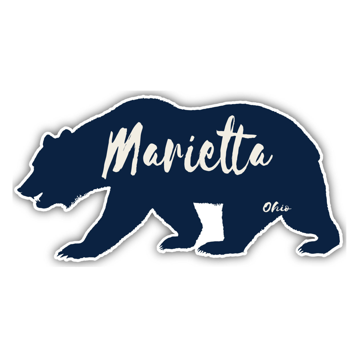 Marietta Ohio Souvenir Decorative Stickers (Choose Theme And Size) - 4-Inch, Great Outdoors