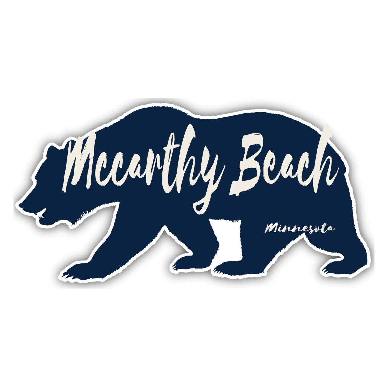 Mccarthy Beach Minnesota Souvenir Decorative Stickers (Choose Theme And Size) - 4-Inch, Bear