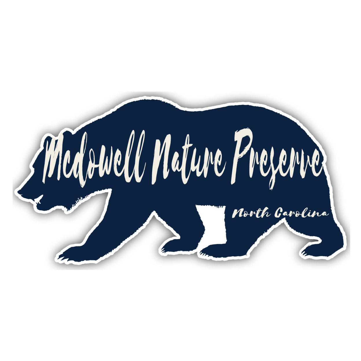 Mcdowell Nature Preserve North Carolina Souvenir Decorative Stickers (Choose Theme And Size) - 2-Inch, Bear