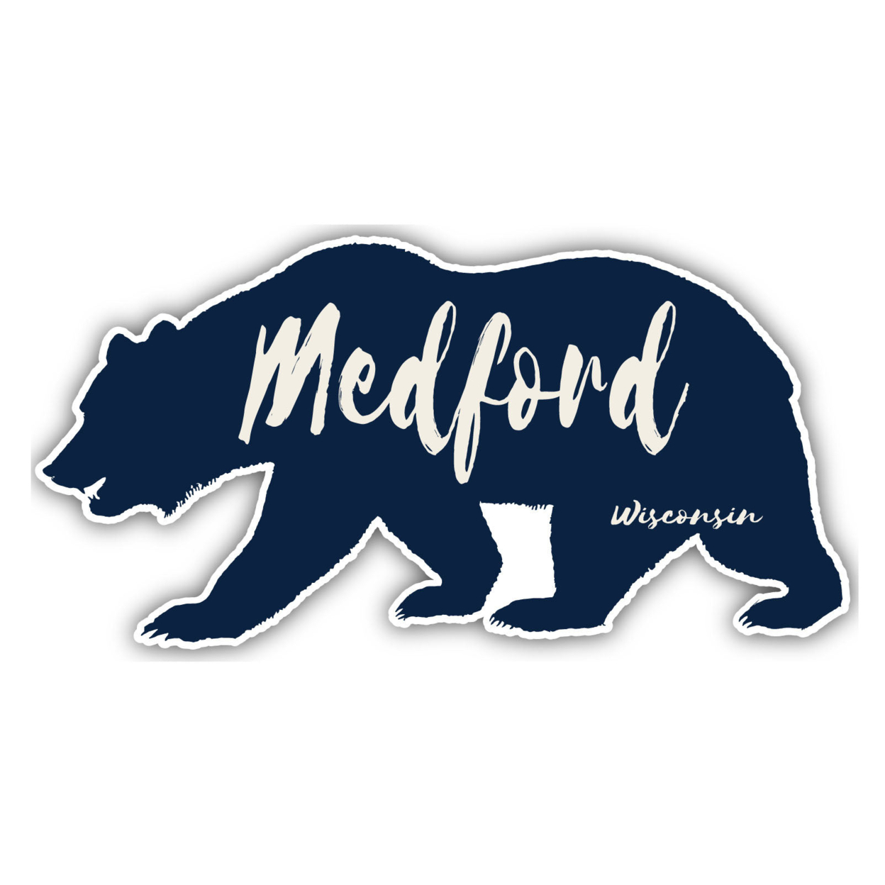 Medford Wisconsin Souvenir Decorative Stickers (Choose Theme And Size) - 2-Inch, Bear