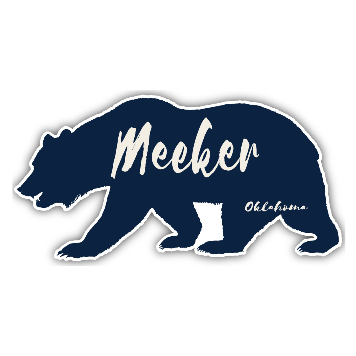 Meeker Oklahoma Souvenir Decorative Stickers (Choose Theme And Size) - 2-Inch, Bear