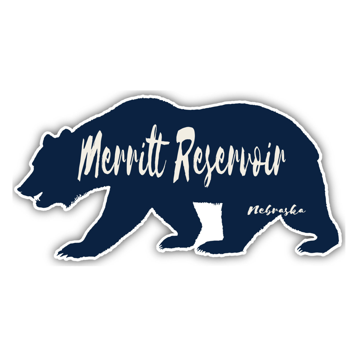 Merritt Reservoir Nebraska Souvenir Decorative Stickers (Choose Theme And Size) - 2-Inch, Bear