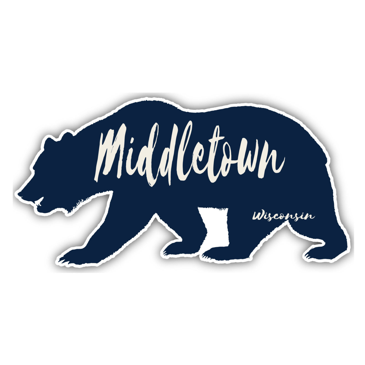 Middletown Wisconsin Souvenir Decorative Stickers (Choose Theme And Size) - 2-Inch, Bear