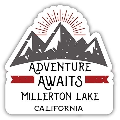 Millerton Lake California Souvenir Decorative Stickers (Choose Theme And Size) - 4-Inch, Adventures Awaits