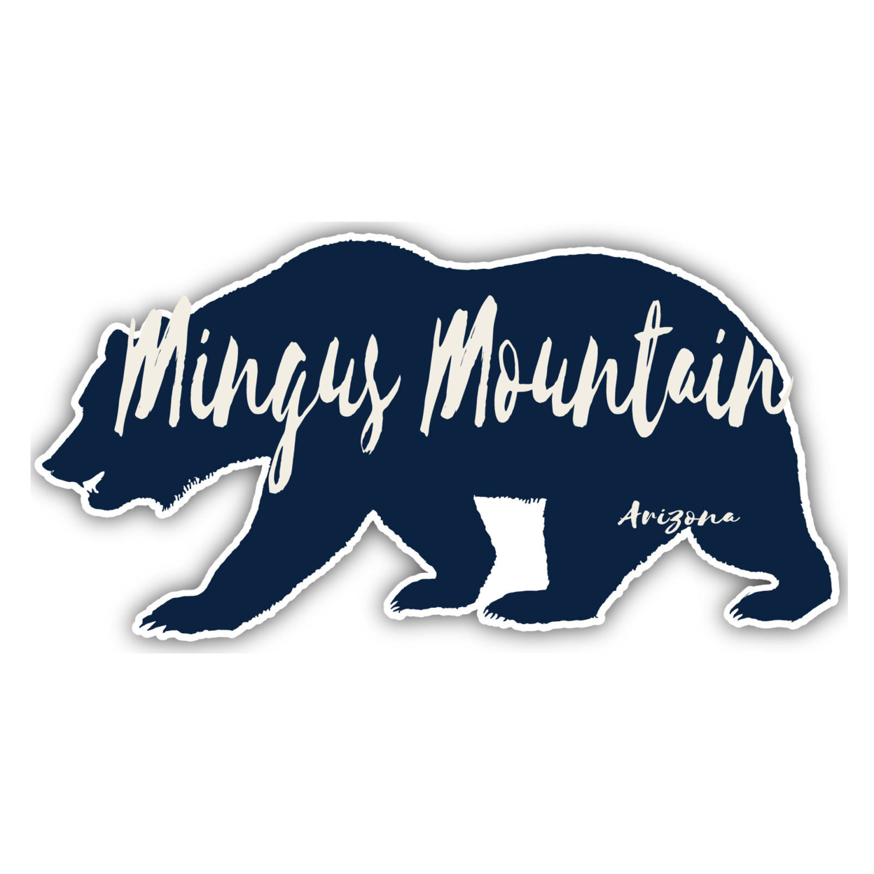 Mingus Mountain Arizona Souvenir Decorative Stickers (Choose Theme And Size) - 4-Inch, Bear