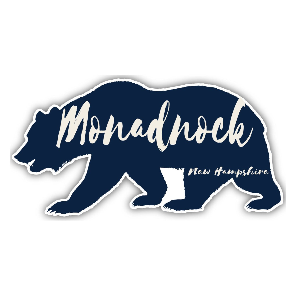 Monadnock New Hampshire Souvenir Decorative Stickers (Choose Theme And Size) - 4-Inch, Bear