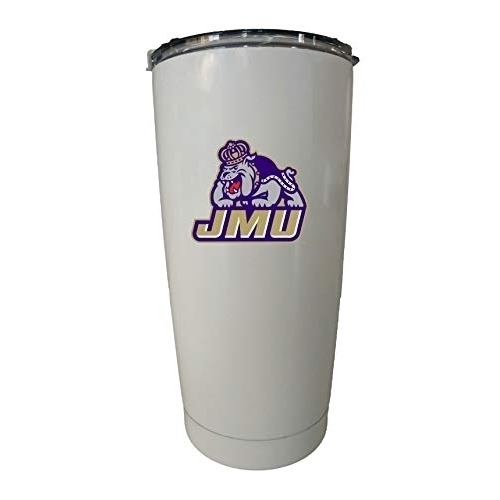 James Madison Dukes 16 Oz Insulated Stainless Steel Tumblers White.