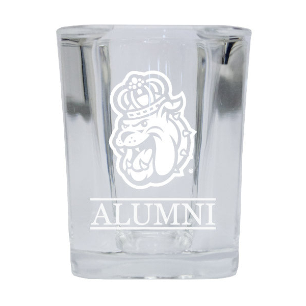 James Madison Dukes Alumni Etched Square Shot Glass