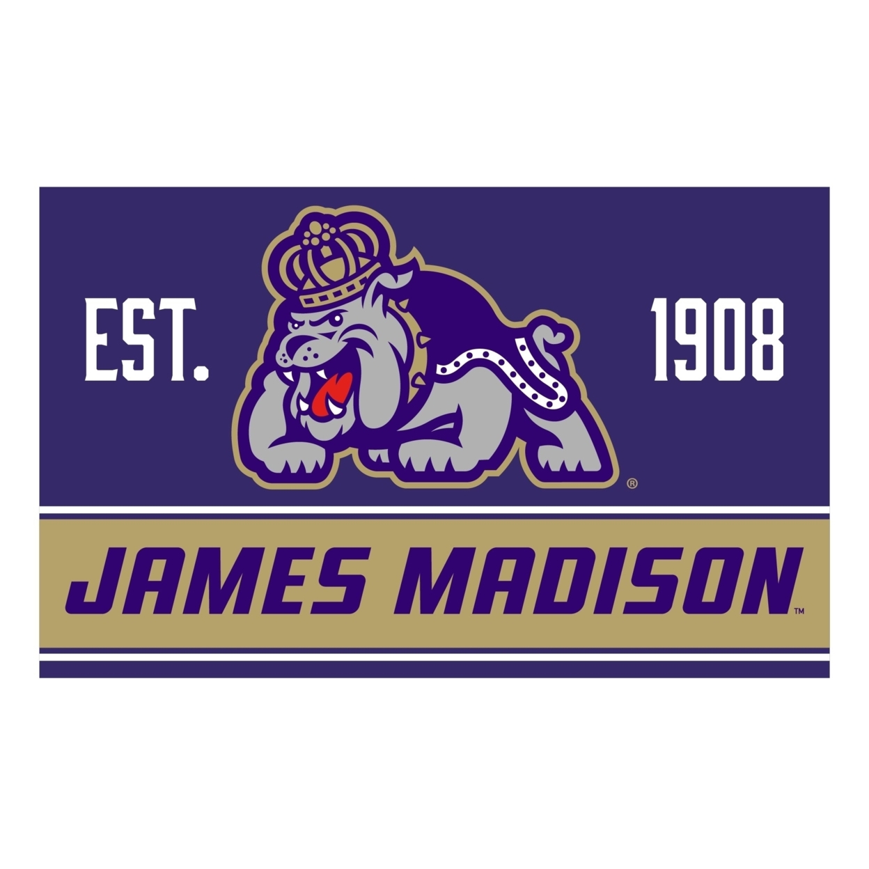 James Madison Dukes Wood Sign With Frame