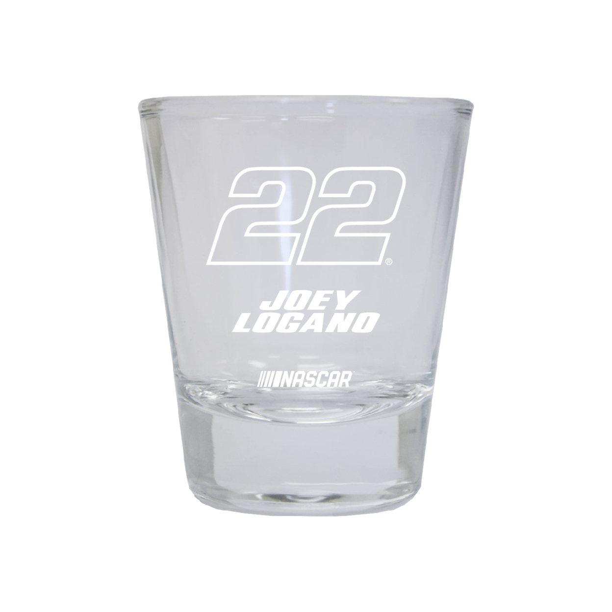 Joey Logano #22 Nascar Etched Round Shot Glass New For 2022