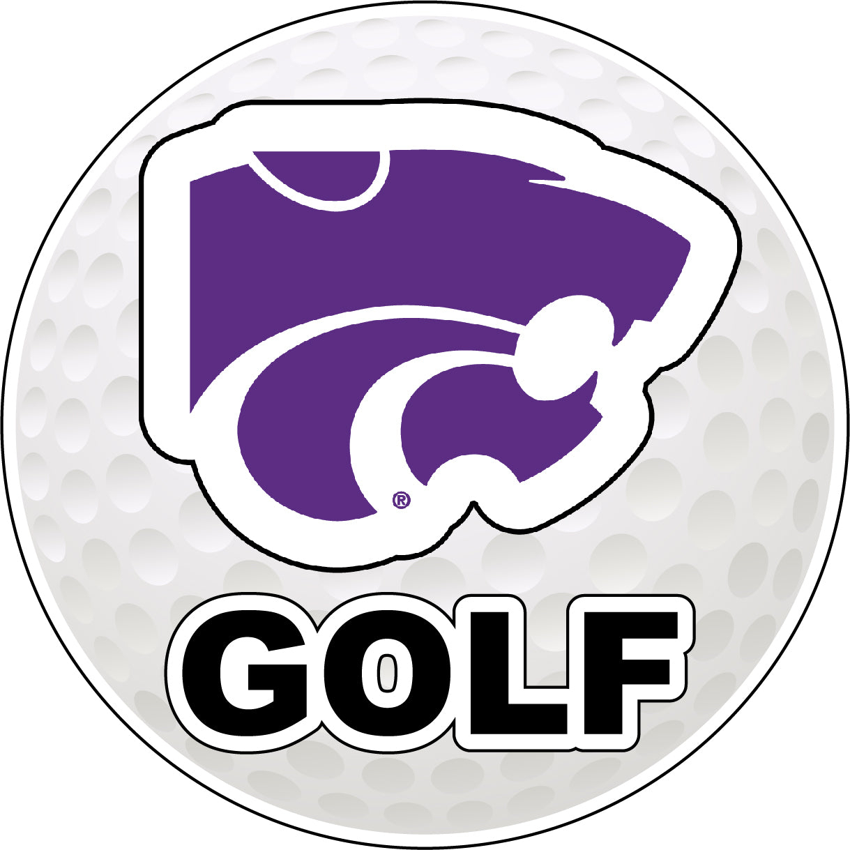 Kansas State Wildcats 4-Inch Round Golf Ball Vinyl Decal Sticker