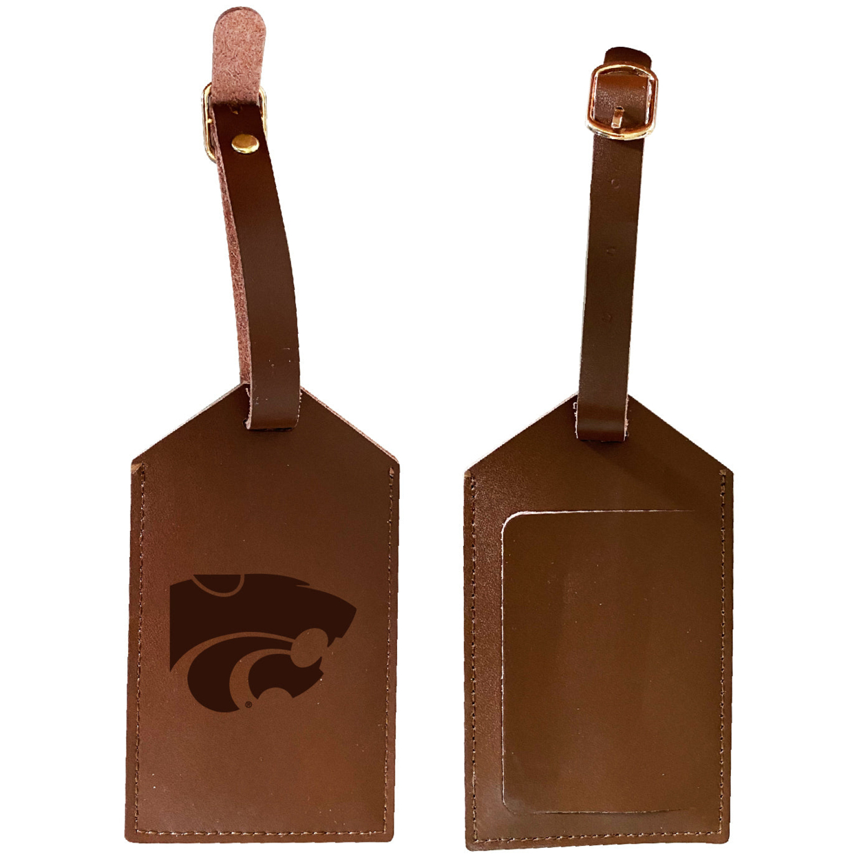 Kansas State Wildcats Leather Luggage Tag Engraved