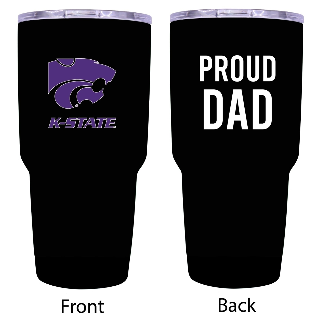 Kansas State Wildcats Proud Dad 24 Oz Insulated Stainless Steel Tumblers Choose Your Color.