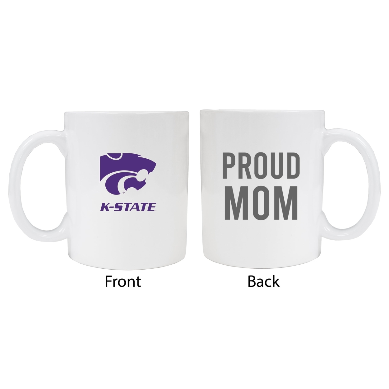 Kansas State Wildcats Proud Mom Ceramic Coffee Mug - White (2 Pack)