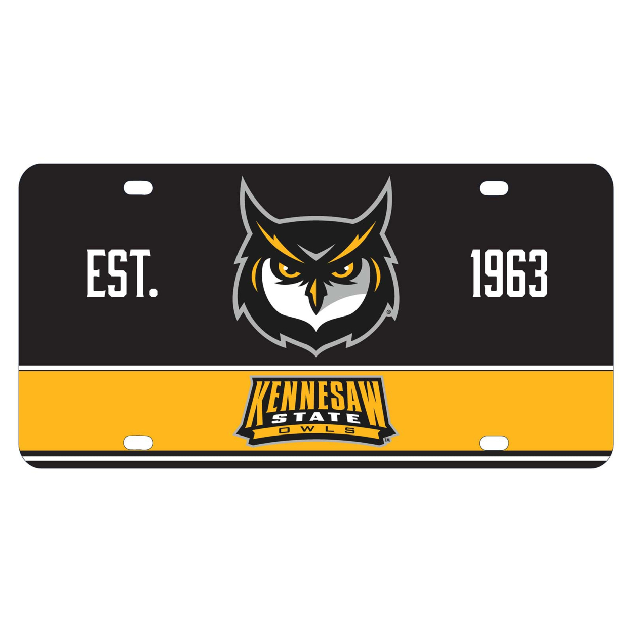 Kennesaw State University Metal License Plate