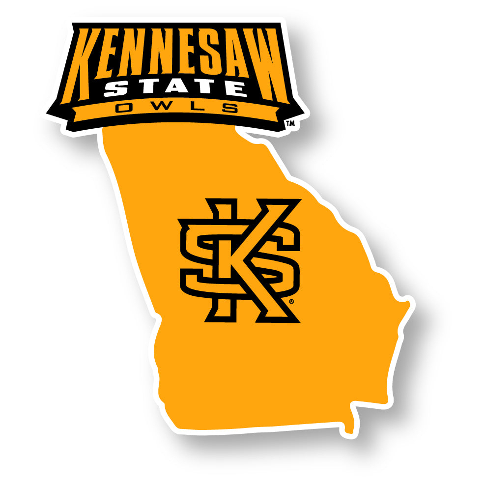 Kennesaw State University 4 Inch State Shape Vinyl Decal Sticker