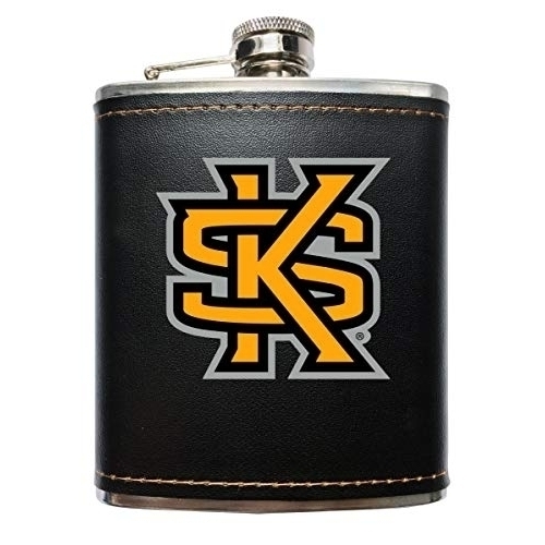Kennesaw State Unviersity Black Stainless Steel 7 Oz Flask