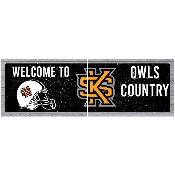 Kennesaw State Unviersity Wood Sign With Frame