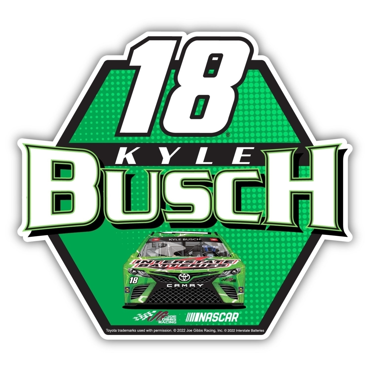 Kyle Busch #18 NASCAR Laser Cut Decal