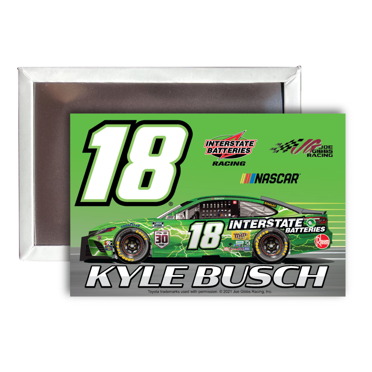 Kyle Busch NASCAR #18 Fridge Magnet 4-Pack