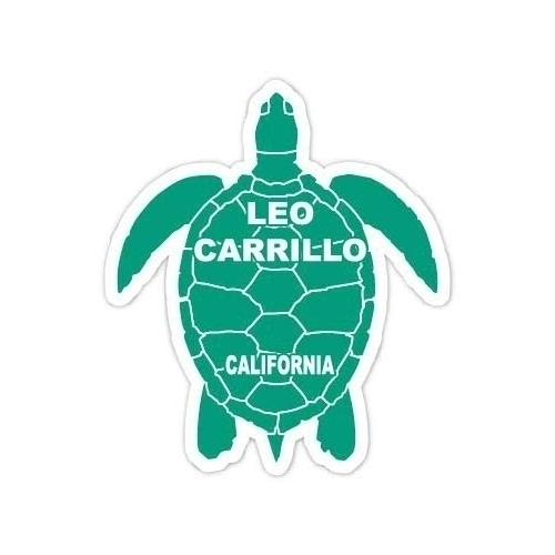 Leo Carrillo California Souvenir 4 Inch Green Turtle Shape Decal Sticker