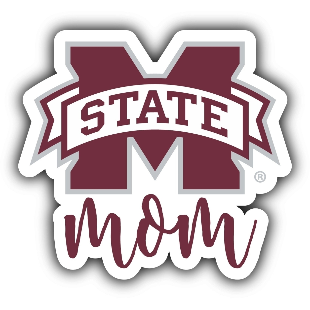 Mississippi State Bulldogs Proud Mom 4-Inch Die Cut Decal, Multicolor