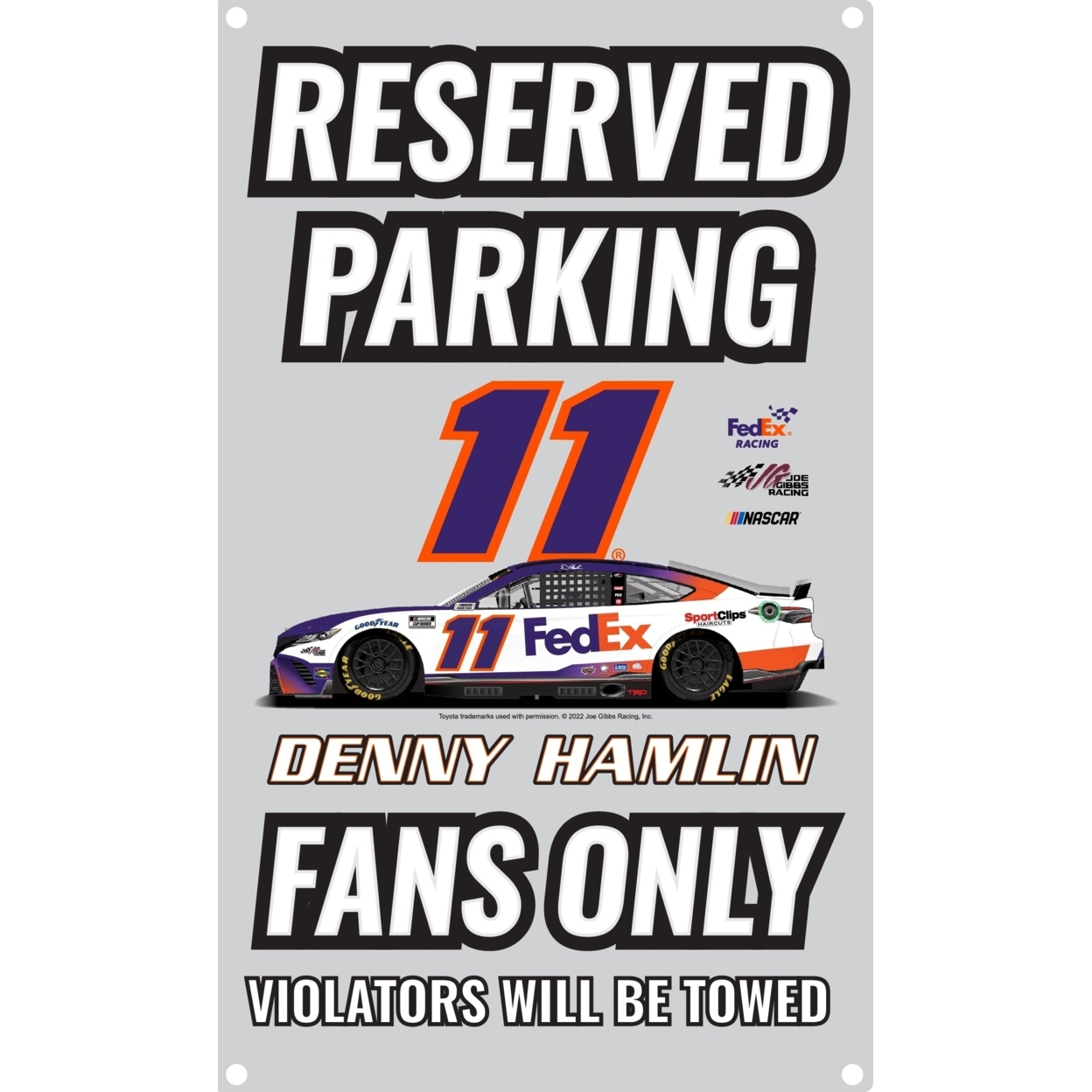 R And R Imports Nascar #20 Christopher Bell No Parking Metal Sign New For 2022