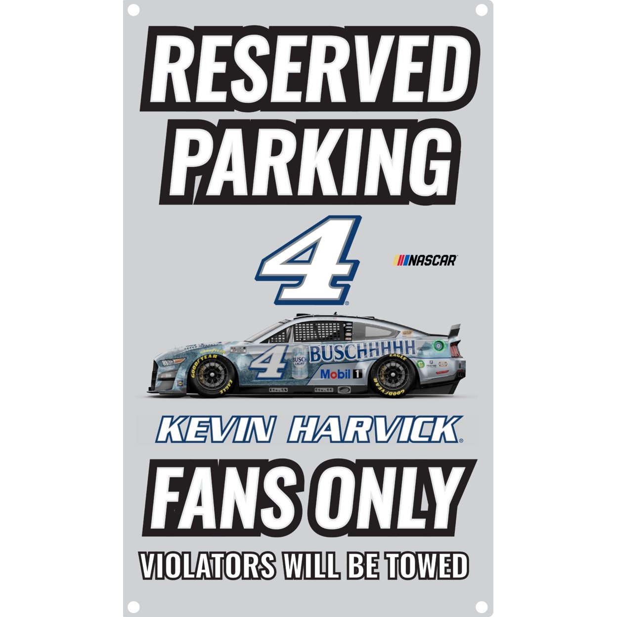 R And R Imports Nascar #4 Kevin Harvick No Parking Metal Sign New For 2022