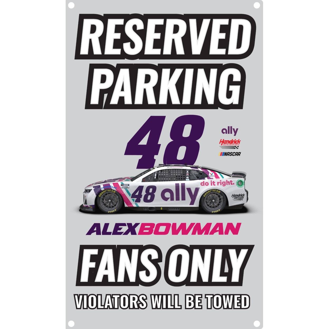 R And R Imports Nascar #48 Alex Bowman No Parking Metal Sign New For 2022