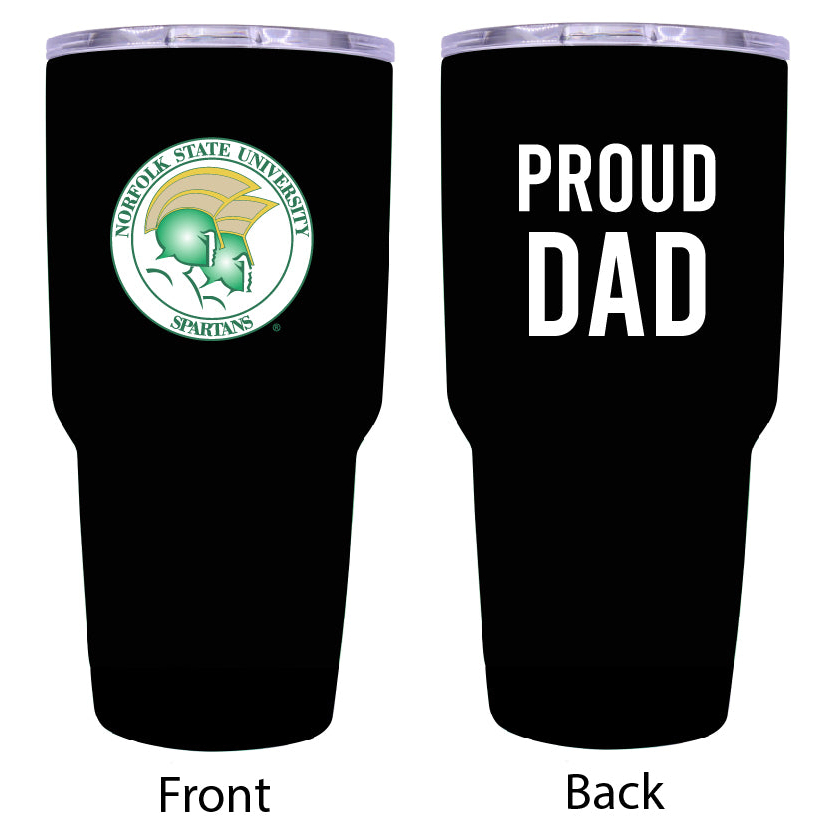 R And R Imports Norfolk State University Proud Dad 24 Oz Insulated Stainless Steel Tumblers Black.
