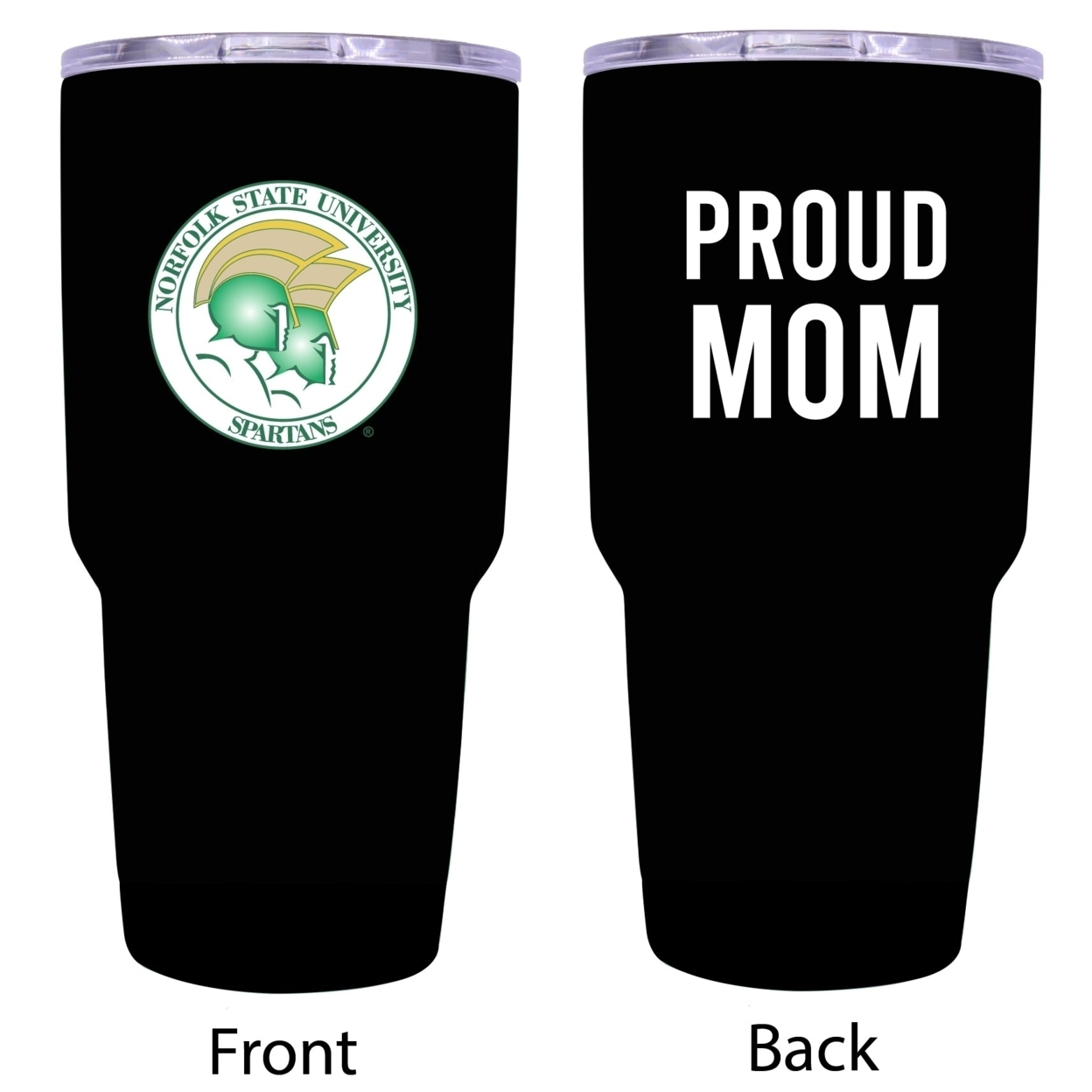 R And R Imports Norfolk State University Proud Mom 24 Oz Insulated Stainless Steel Tumblers Black.
