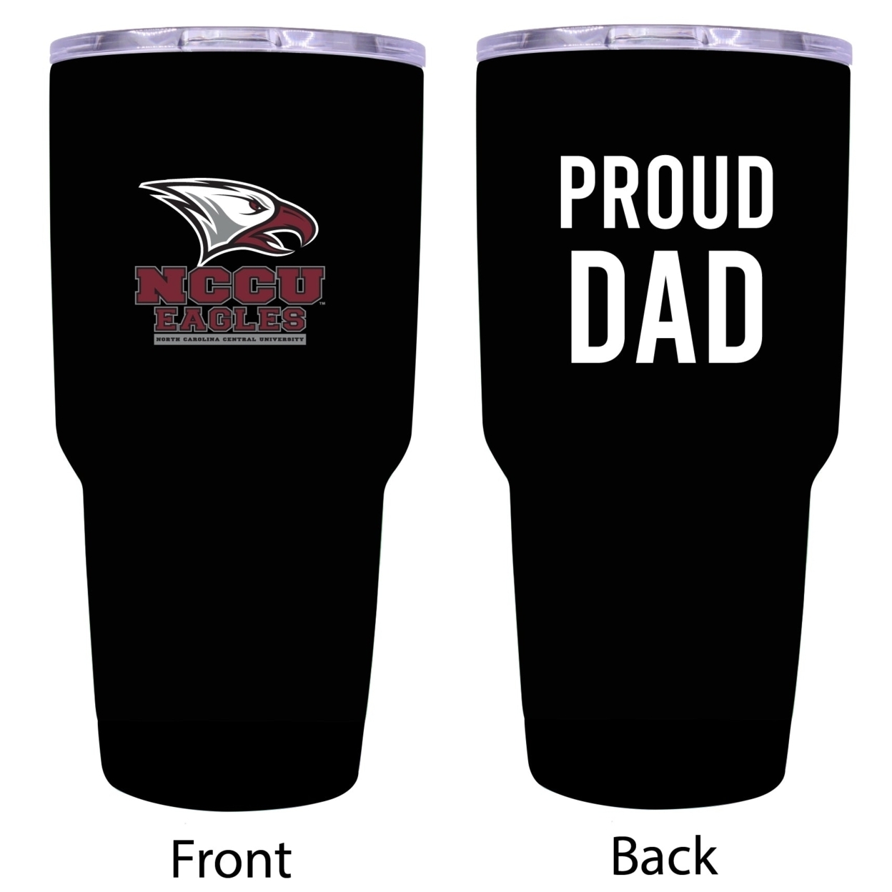 R And R Imports North Carolina Central Eagles Proud Dad 24 Oz Insulated Stainless Steel Tumblers Black.