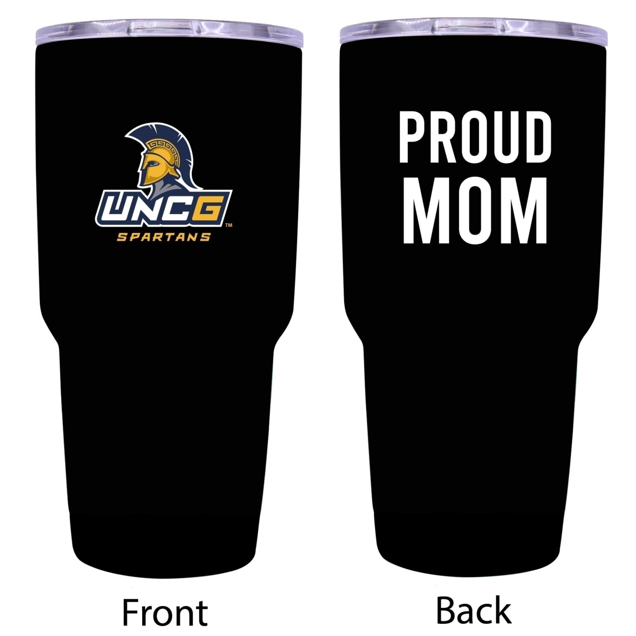 R And R Imports North Carolina Greensboro Spartans Proud Mom 24 Oz Insulated Stainless Steel Tumblers Black.