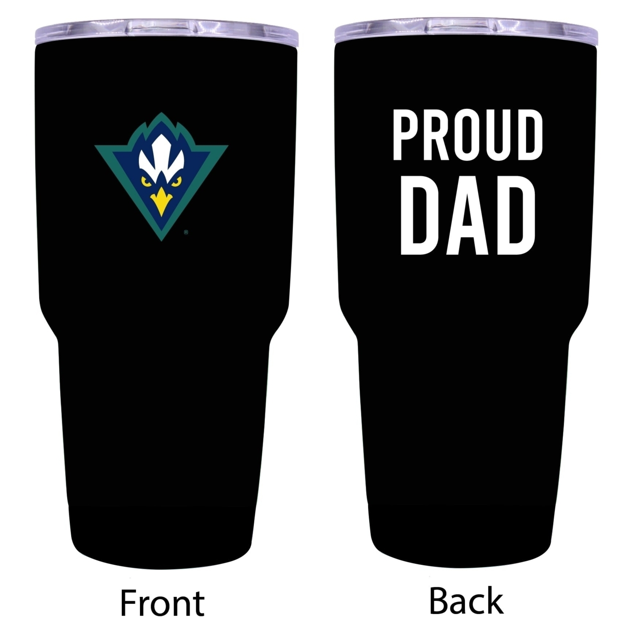 R And R Imports North Carolina Wilmington Seahawks Proud Dad 24 Oz Insulated Stainless Steel Tumblers Black.