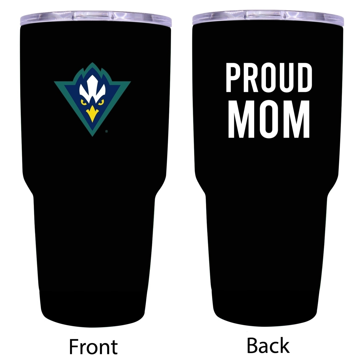 R And R Imports North Carolina Wilmington Seahawks Proud Mom 24 Oz Insulated Stainless Steel Tumblers Black.