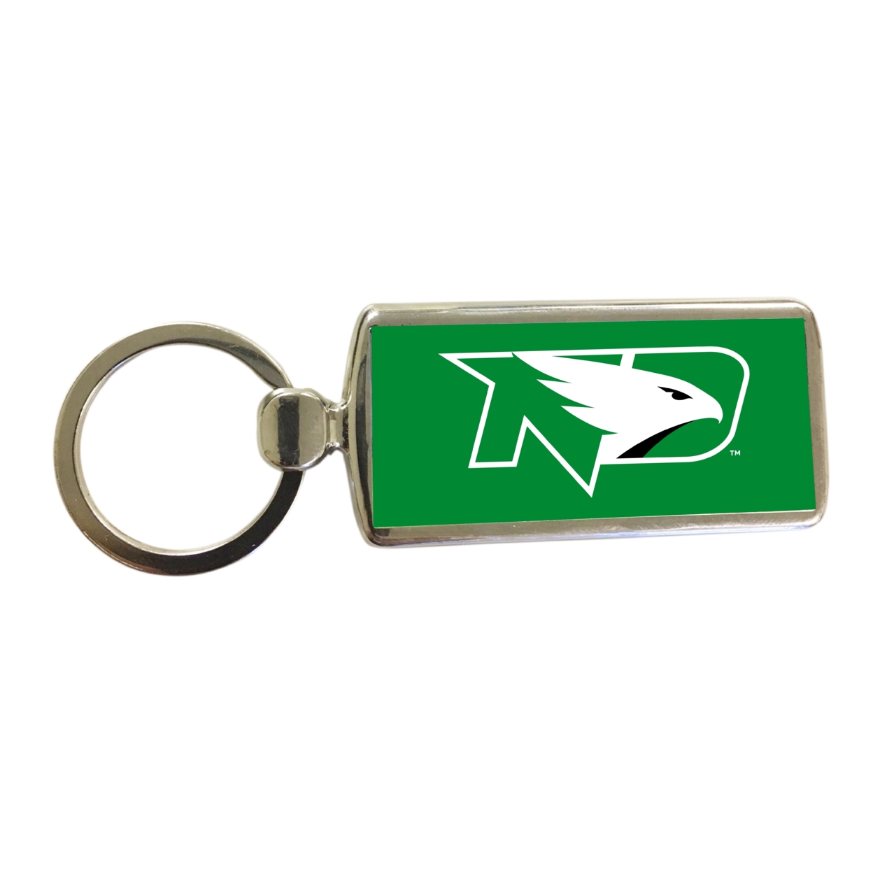 R And R Imports North Dakota Fighting Hawks Metal Keychain
