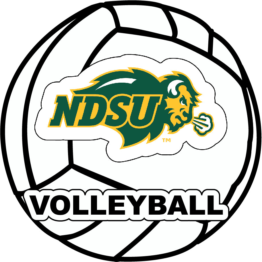 North Dakota State Bison 4-Inch Round Volleyball Vinyl Decal Sticker