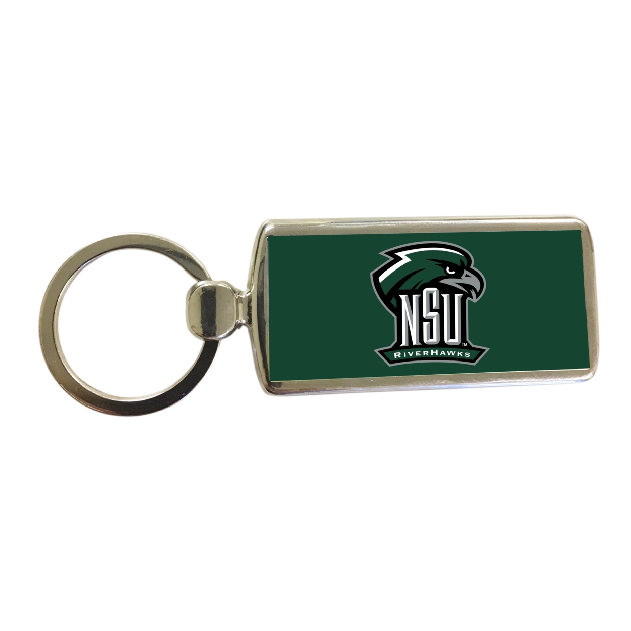 R And R Imports Northeastern State University Riverhawks Metal Keychain