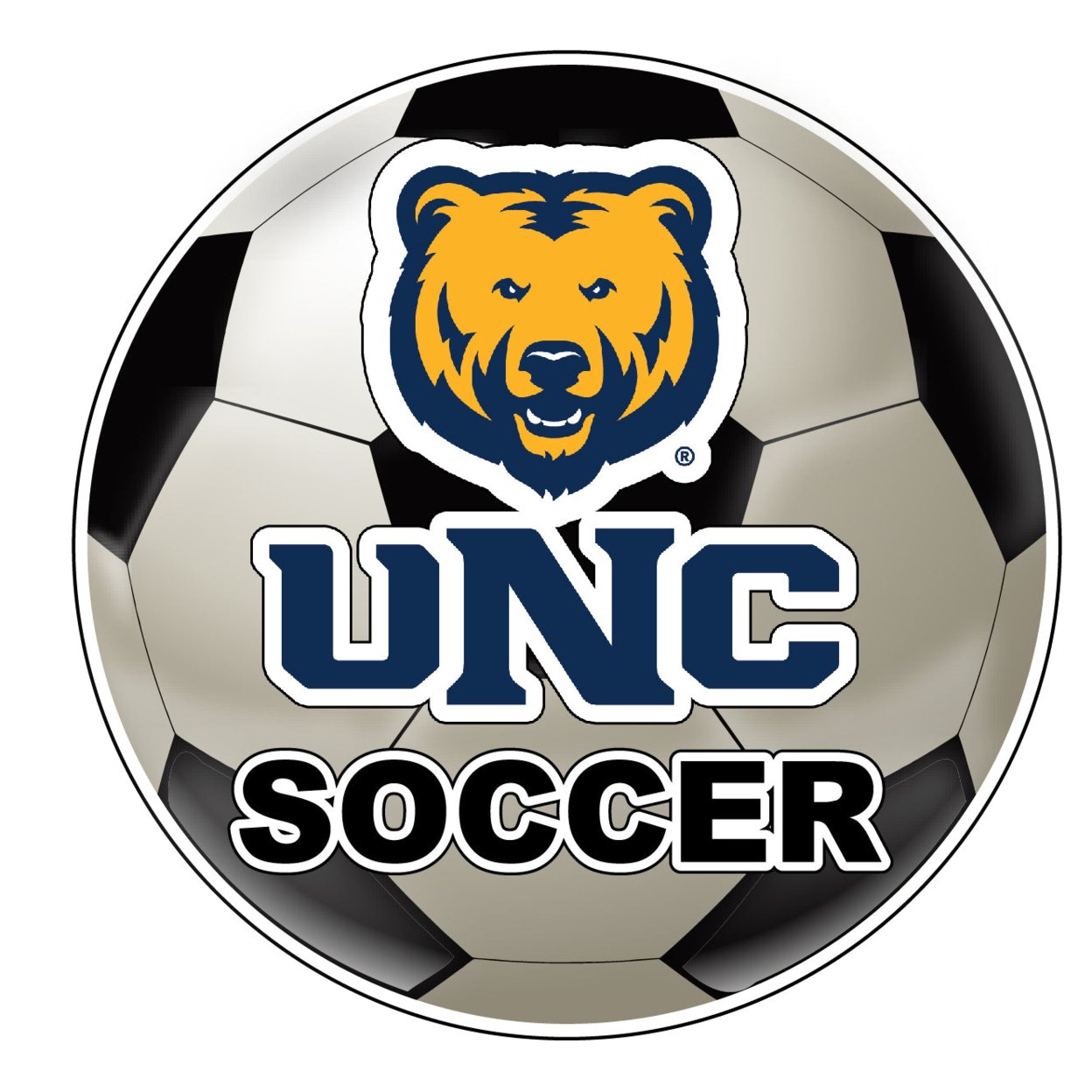 Northern Colorado Bears 4-Inch Round Soccer Ball Vinyl Decal Sticker