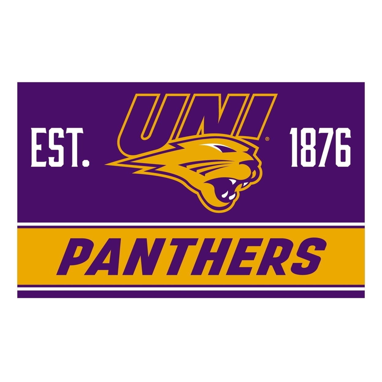 R And R Imports Northern Iowa Panthers Wood Sign With Frame