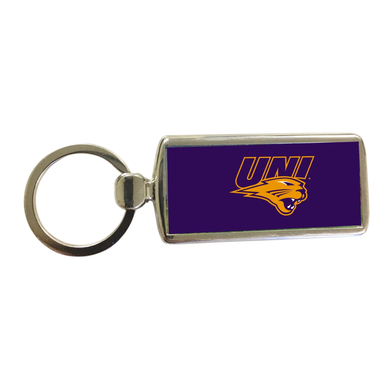 R And R Imports Northern Iowa Panthers Metal Keychain