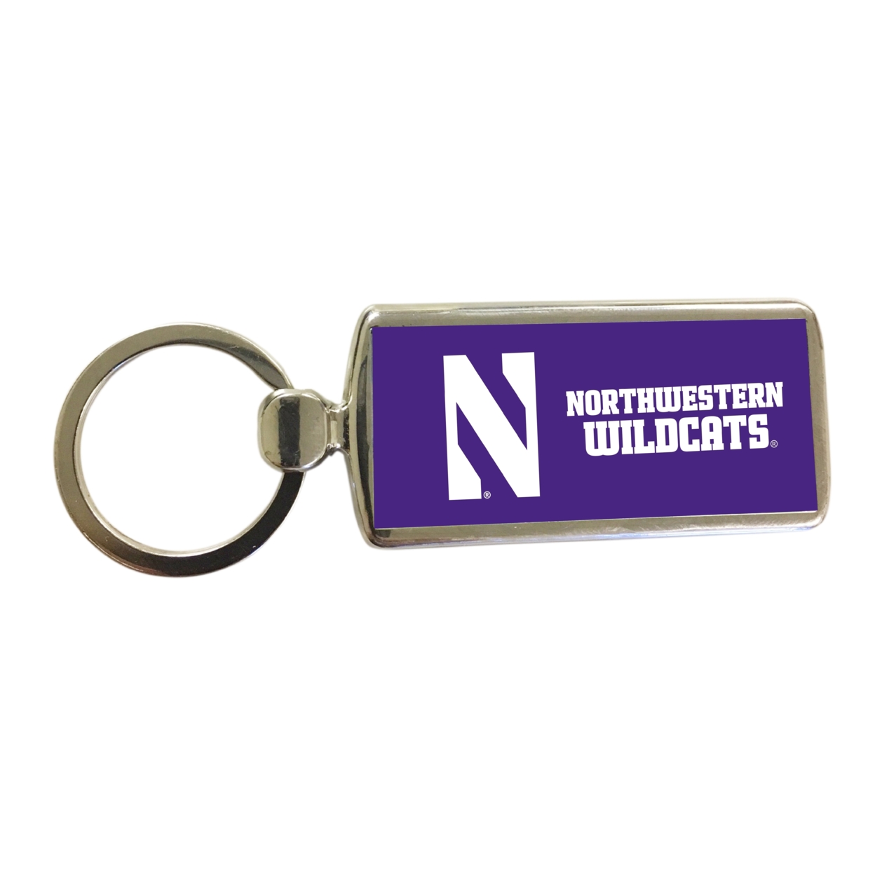 R And R Imports Northwestern University Wildcats Metal Keychain