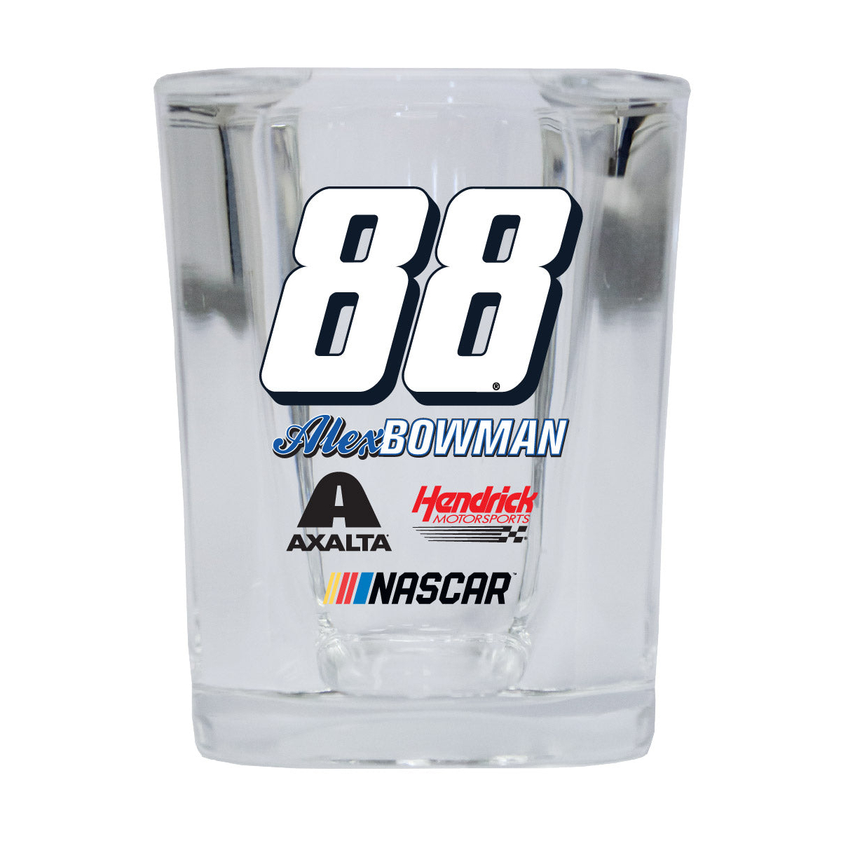 R And R Imports Officially Licensed NASCAR Alex Bowman #88 Shot Glass Square New For 2020