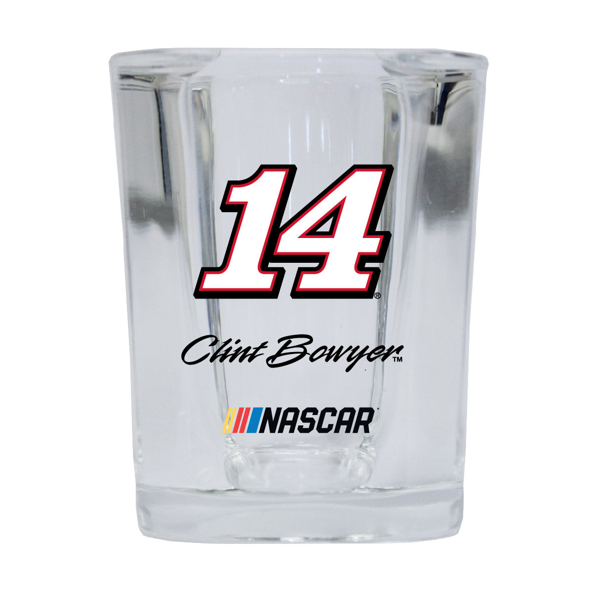 R And R Imports Officially Licensed NASCAR Clint Bowyer #14 Shot Glass Square New For 2020