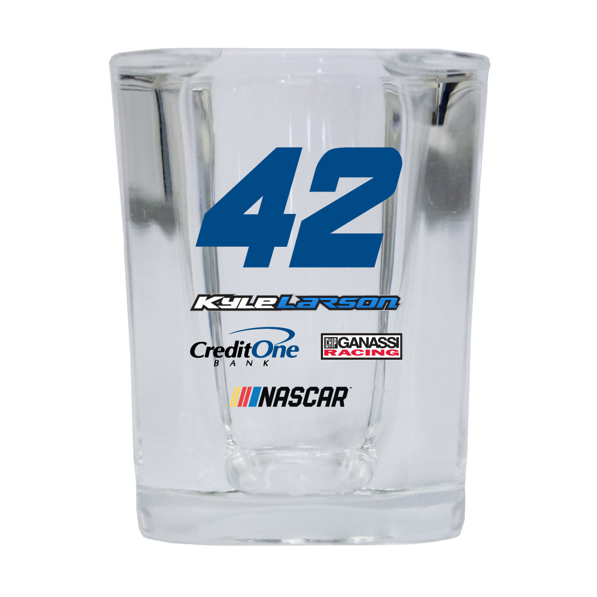 R And R Imports Officially Licensed NASCAR Kyle Larson #42 Shot Glass Square New For 2020
