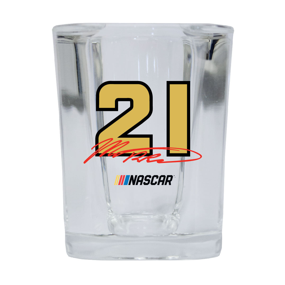 R And R Imports Officially Licensed NASCAR Matt DiBenedetto #21 Shot Glass Square