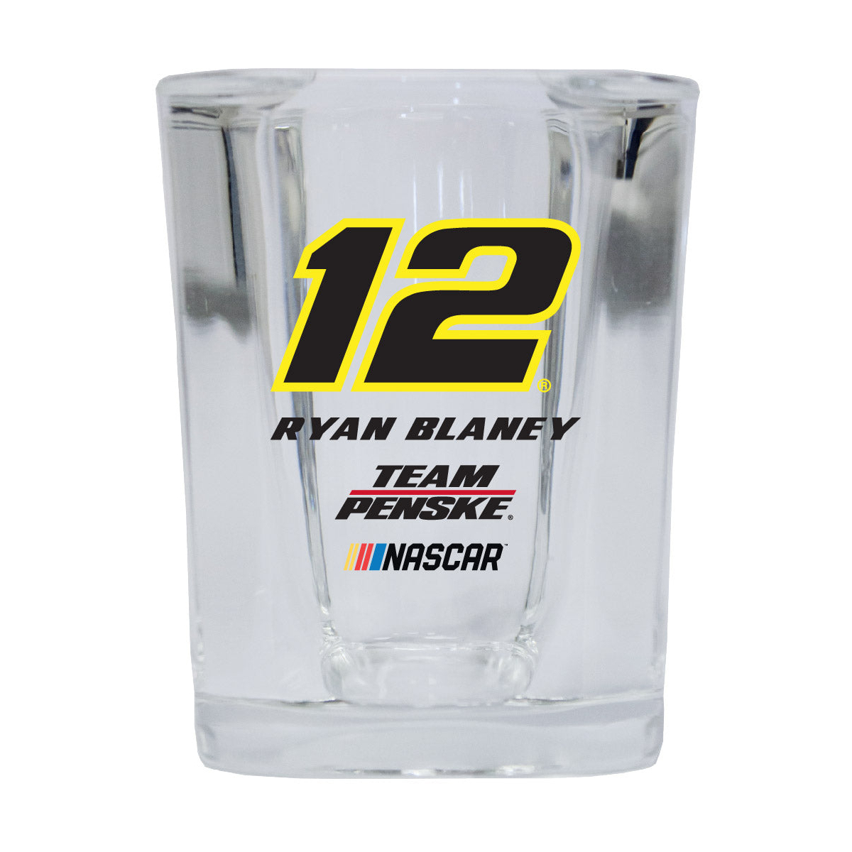 R And R Imports Officially Licensed NASCAR Ryan Blaney #12 Shot Glass Square New For 2020