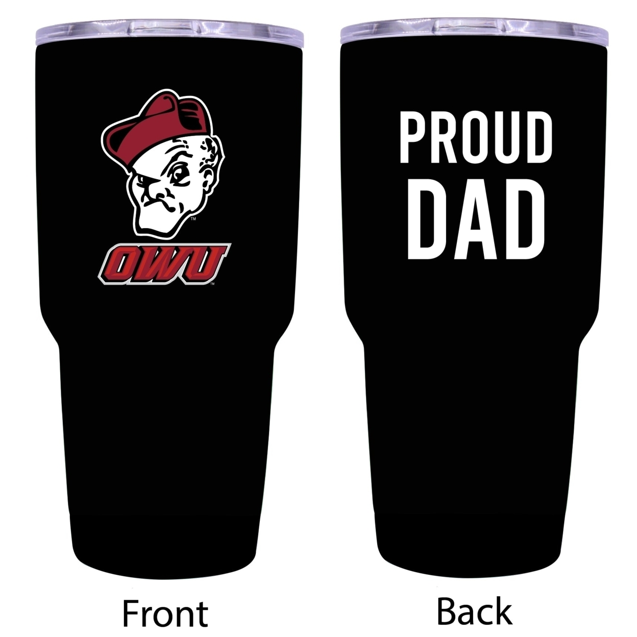 R And R Imports Ohio Wesleyan University Proud Dad 24 Oz Insulated Stainless Steel Tumblers Black.