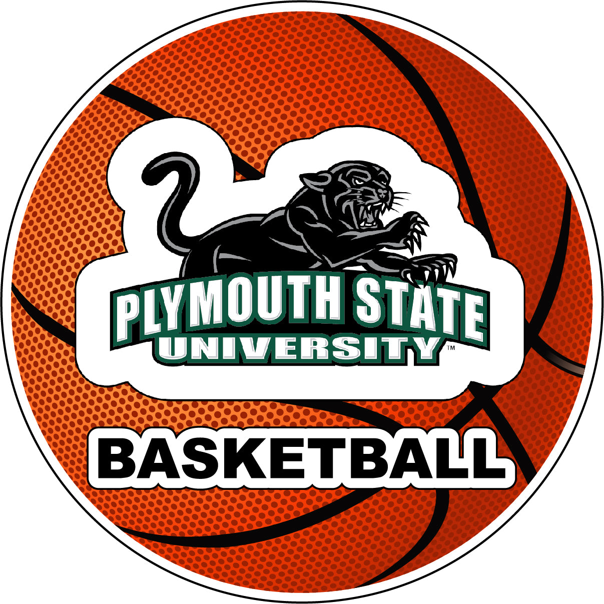 Plymouth State University 4-Inch Round Basketball Vinyl Decal Sticker