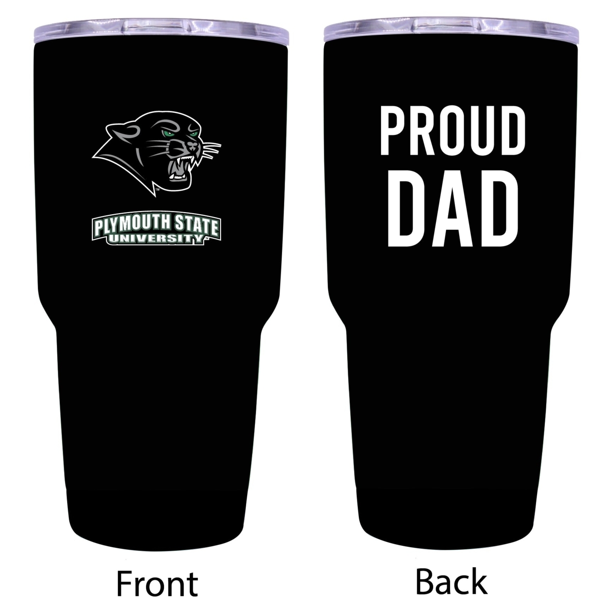 R And R Imports Plymouth State University Proud Dad 24 Oz Insulated Stainless Steel Tumblers Black.